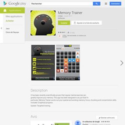 Memory Trainer - Android Market