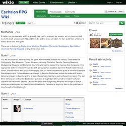 Trainers - Eschalon RPG Wiki