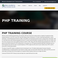 PHP Training in Ahmedabad with Live Project