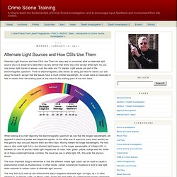 Crime Scene Training - Alternate Light Sources and How CSIs Use Them