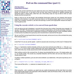 Perl Training Australia - Perl on the command line (part 1)