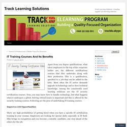 IT Training Courses And Its Benefits