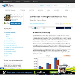 Fitness Center, Golf Course, and Sports Business Plans - Bplans.com