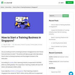 How to start a Training Business in Singapore- The Dos and Donts to focus