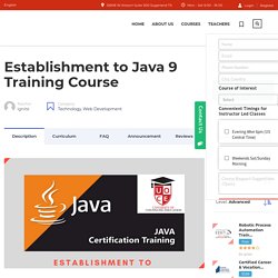 Best Java 9 Training Certification Classes