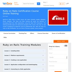 Ruby on Rails Training Certification Course Online