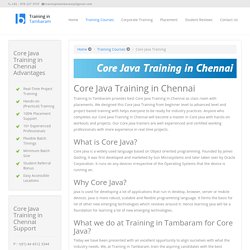 Core Java Training in Chennai
