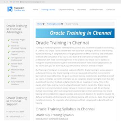 Best Oracle Training Institutes in Chennai