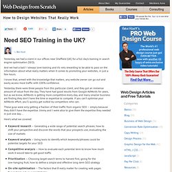 SEO Training UK, SEO Training for UK Companies from Ben Hunt's Team