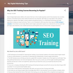 Why Are SEO Training Courses Becoming So Popular?
