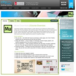 Adobe Muse Training Courses - Sydney Melbourne or Onsite