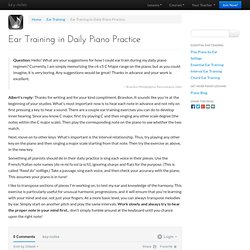 Ear Training in Daily Piano Practice