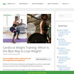 Cardio vs Weight Training for Weight Loss: Choosing the Best