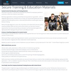 Content Control – Secure Corporate Education and Training Materials