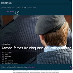 Armed forces training and education officer job profile