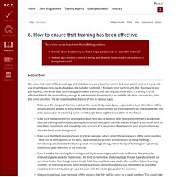 6. How to ensure that training has been effective - ECApedia