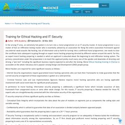 Training for Ethical Hacking and IT Security