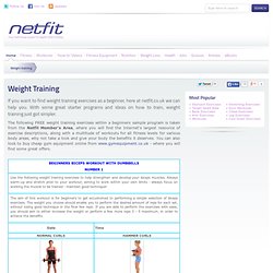 Weight training exercises for beginners