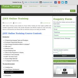 J2EE Online Training by IT Experts in INDIA