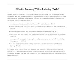 Training within Industry