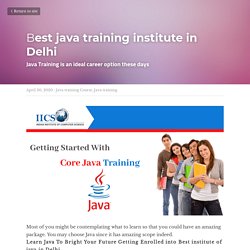 Best java training institute in Delhi