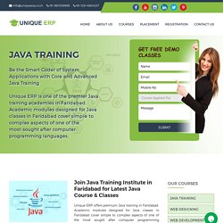 Java Classes, Java Course, Java Training Institute in Faridabad