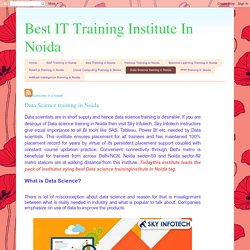 Best IT Training Institute In Noida: Data Science training in Noida