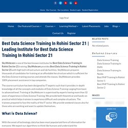 Best Data Science Training In Rohini Sector 21