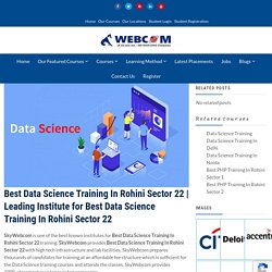 Best Data Science Training In Rohini Sector 22