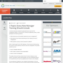 3 Topics Every New Manager Training Should Include