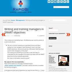 Writing and setting SMART objectives and SMARTER objectives