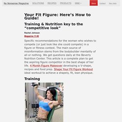 Your Fit Figure training nutrition specific for Women
