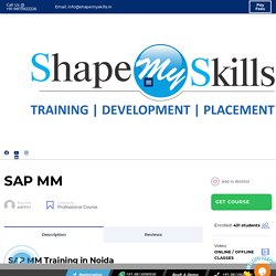 SAP MM training in Noida