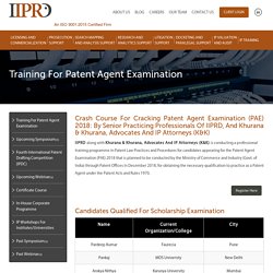 Patent Agent Exam Study Material Available At IIPRD