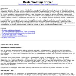 Training Primer