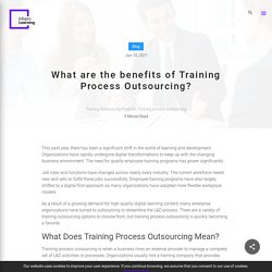 What is Training Process Outsourcing?