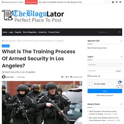 What Is The Training Process Of Armed Security In Los Angeles?