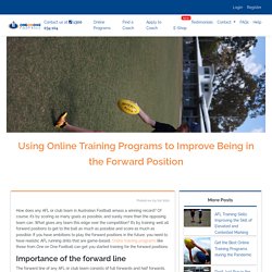 Using Online Training Programs to Improve Being in the Forward Position