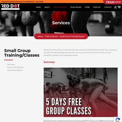Small Group Fitness Training Programs San Jose CA – RedDotFitness