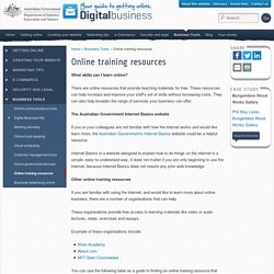 Online training resources