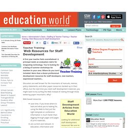 Teacher Training: Web Resources for Staff Development