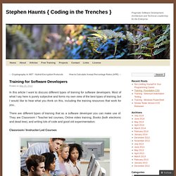 Stephen Haunts { Coding in the Trenches }