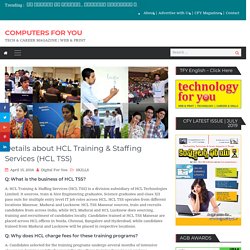 Details about HCL Training & Staffing Services (HCL TSS)