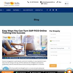 Easy Ways You Can Turn Sap Fico Online Training Into Success - Shapemyskills Pvt. Ltd.