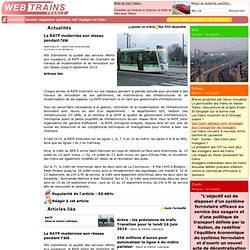 Web Trains France : La RATP modernise son réseau pendant l'été