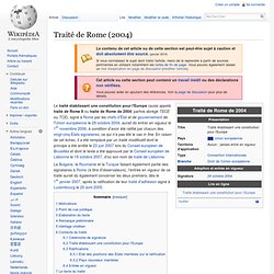 Traité de Rome de 2004