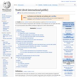 Traité (droit international public)
