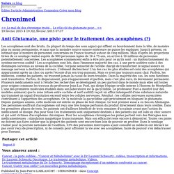 Anti Glutamate, une piste pour le traitement des acouphènes (?) - Chronimed