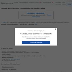 Traitement des factures (facture « doit » et « avoir ») Plan comptable Français