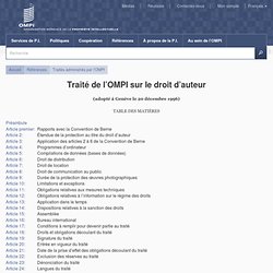 Traité de l'OMPI sur le droit d'auteur